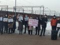 На Фастівському вокзалі люди вийшли на мітинг